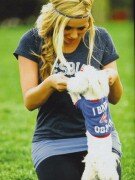 Aubrey O'Day with her dog
